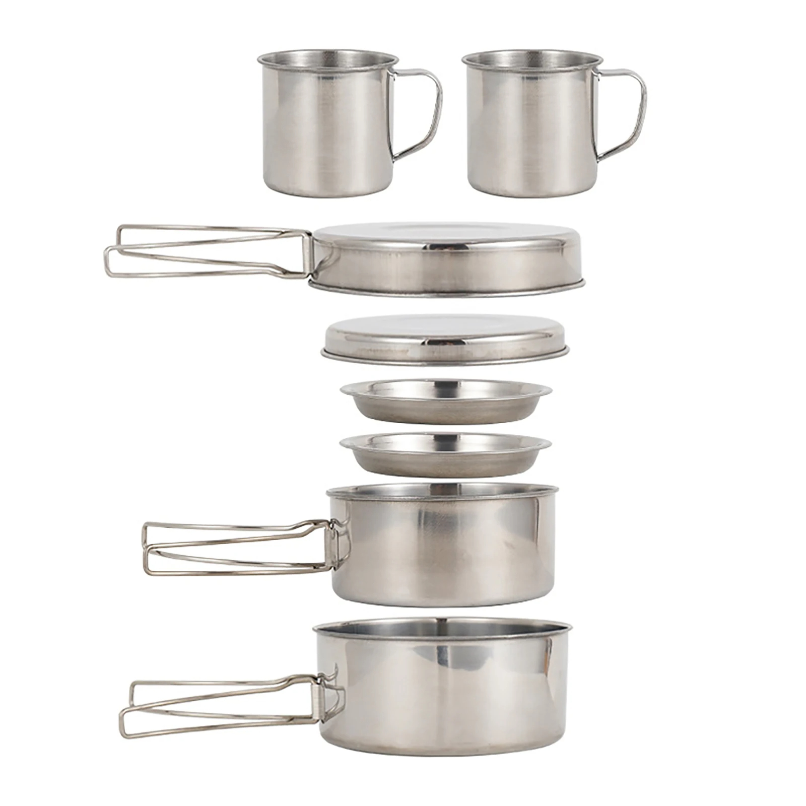 8pcs/Set Camping Cookware Mess - Paella Pan Steel incelemesi ve fiyatı