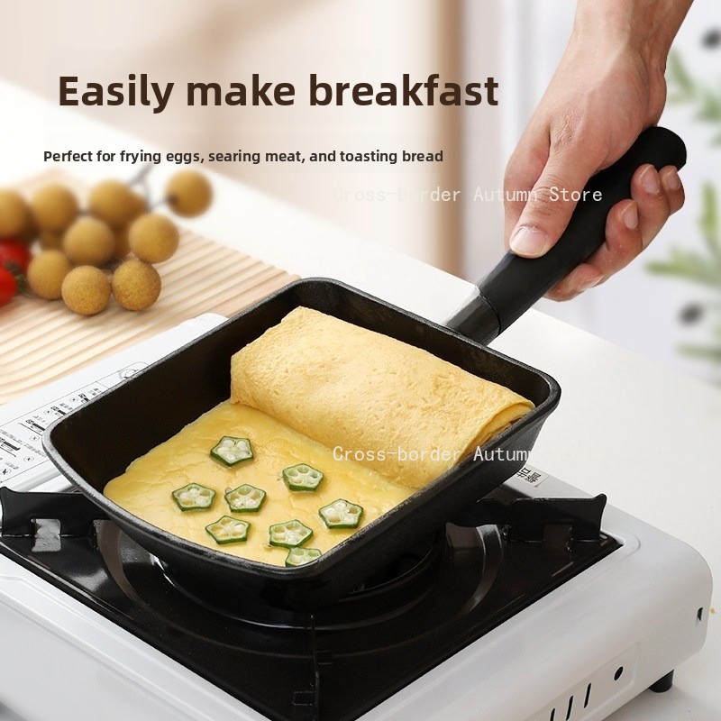 Uncoated Cast Iron Square Fryi - Home Cooking Egg Roll incelemesi ve fiyatı